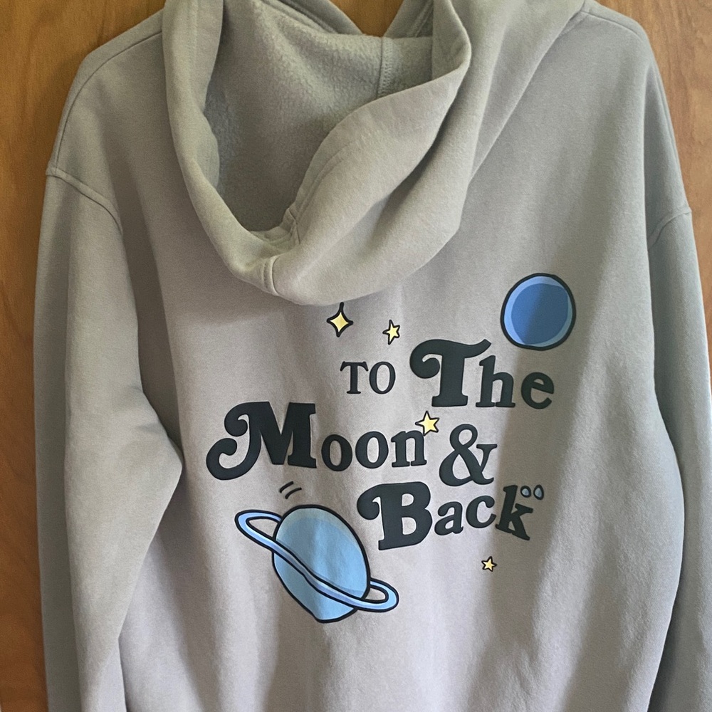 To The Moon & Back' WHITE FOX Hoodie